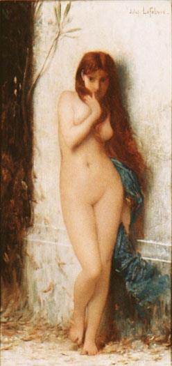 Variation onLa Cigale nude Jules Joseph Lefebvre Oil Paintings